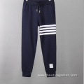 Men's Cotton Striped Sweatpants with Bunched Feet Customized